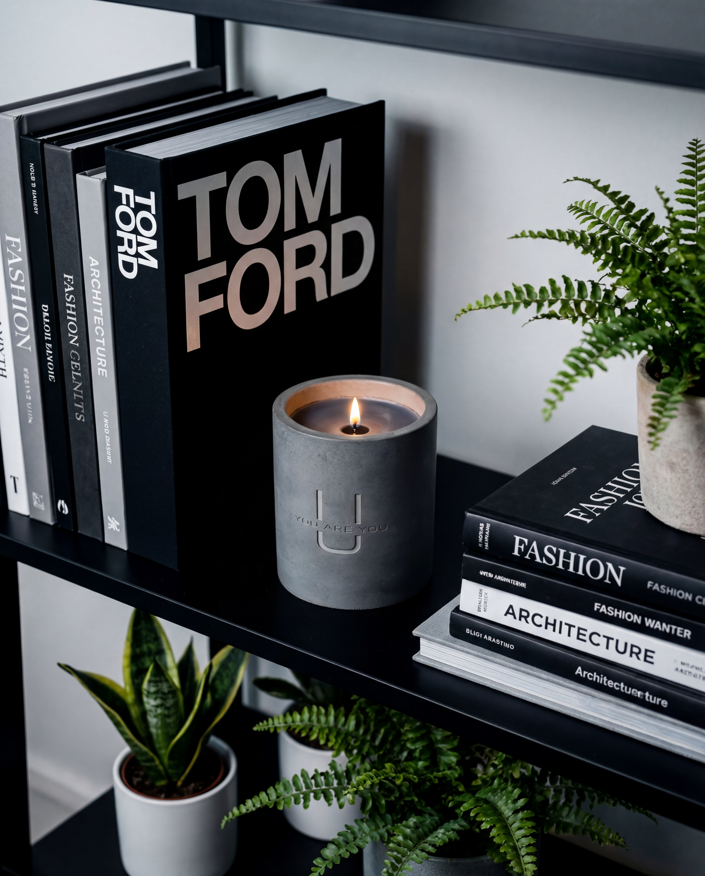 Brutalist concrete candle - Exquisite Ashwood cologne - URU Candle NYC