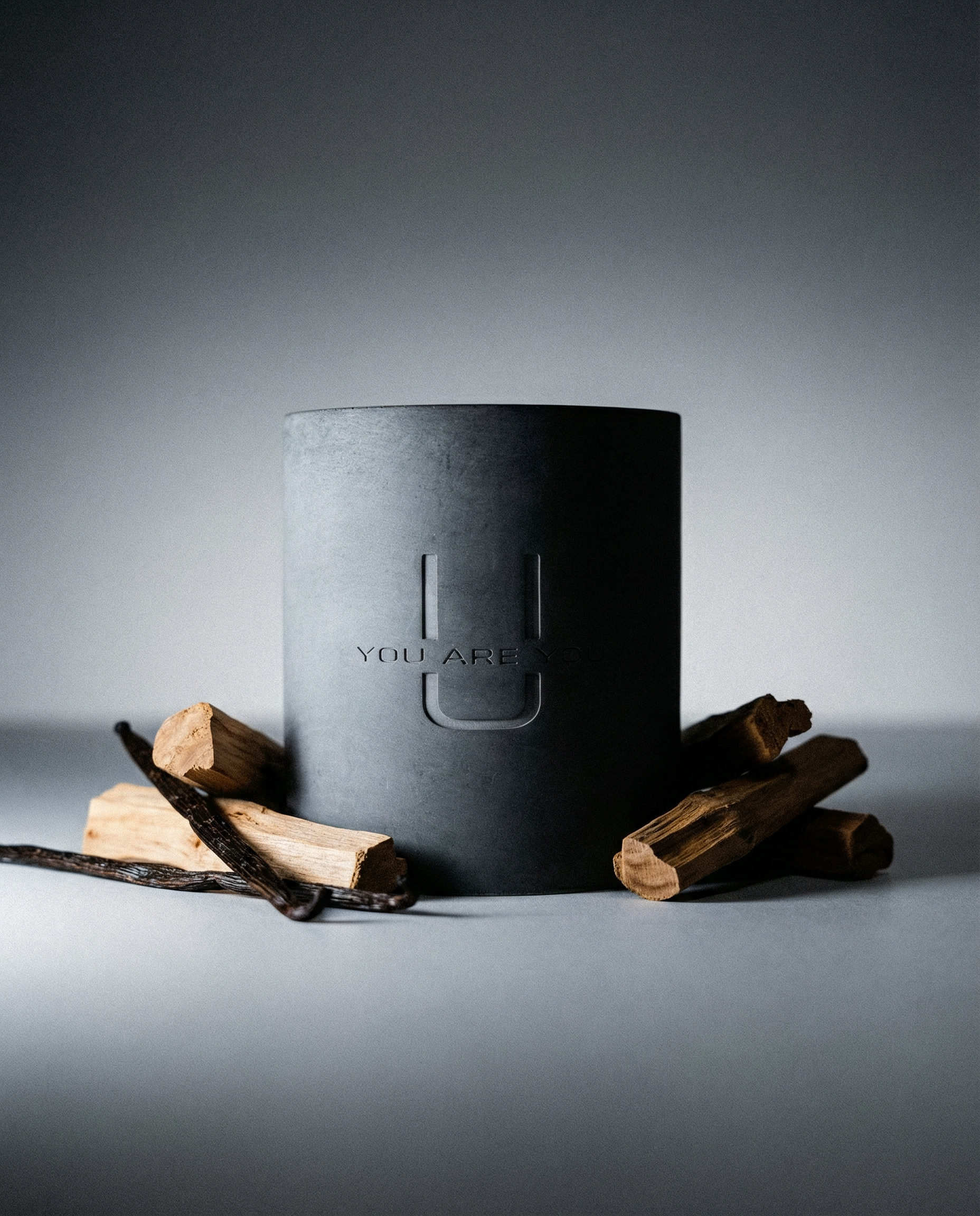 Brutalist concrete candle - Exquisite Ashwood cologne - URU Candle NYC